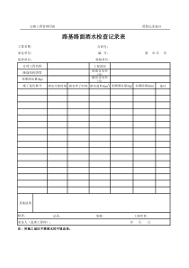 公路工程管理用表范本-路基路面洒水检查记录表