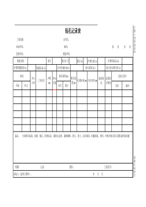 公路工程管理用表范本-钻孔记录表