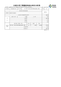 分部分项工程量清单综合单价分析表〔动力及照明〕