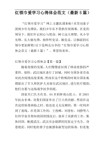 红领巾爱学习心得体会范文（最新5篇）