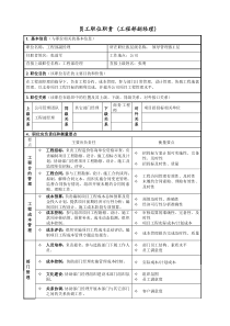 员工职位职责与薪资表（工程部副经理）