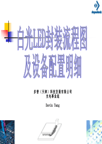 大功率LED生产流程图及相关配置