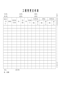 工程变更支付表