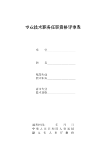 工程师申报表