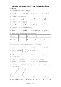 20192020学年沈阳市大东区八年级上学期期末数学试题