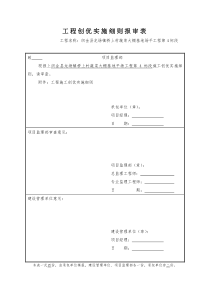 工程施工创优实施细则报审表[1]