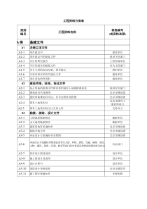 工程资料分类表