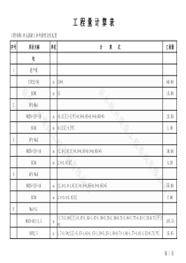 工程量计算表111