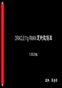 ORACLE11GRMAN复制数据库(LINUX版)