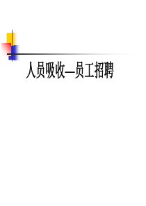 人员吸收—员工招聘(1)