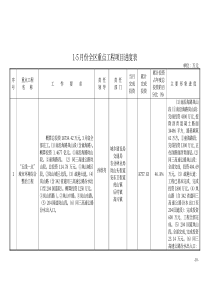 月份全区重点工程项目进度表