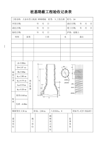 桩基隐蔽工程验收记录表（DOC131页）