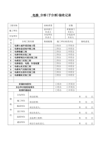 电梯分项工程验收记录表