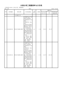 表08A分部分项工程量清单与计价表-ys