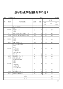 表08分部分项工程量清单、施工措施项目清单与计价表(