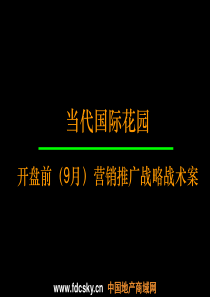 万科武汉当代国际花园开盘前(9月)营销推