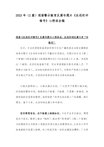 2023年（2篇）观看警示教育反腐专题片《永远吹冲锋号》心得体会稿