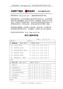 软件工程师考评表