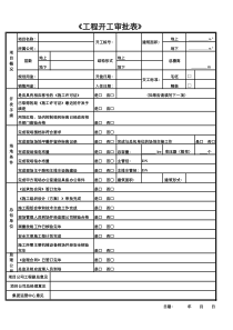 附表6：工程开工审批表