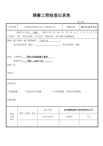 隐蔽工程检查记录表13