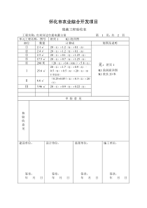 隐蔽工程验收表