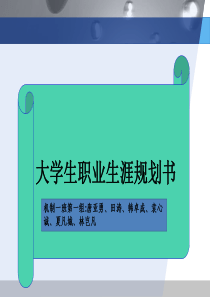 机制一班第一组职业生涯规划