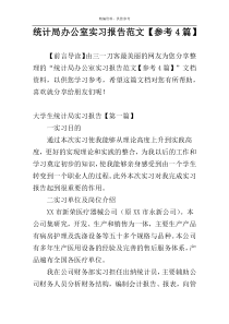 统计局办公室实习报告范文【参考4篇】