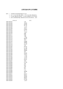 大同市XXXX年公开招聘教师笔试成绩