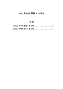 2篇2022年电商帮扶工作总结