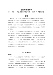 职业生涯规划电子商务专业 秦振