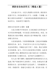 消防安全知识作文（精选4篇）