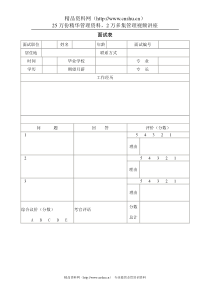 招聘与面试-面试表