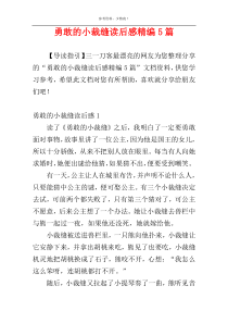 勇敢的小裁缝读后感精编5篇