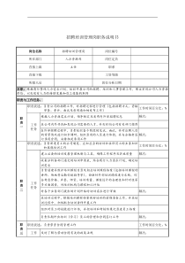 招聘培训管理岗职务说明书