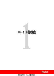 D50309CN10 Oracle Database 11g 数据库管理员(2 天教程)