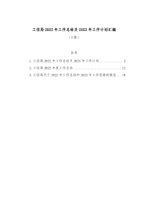 3篇工信局2022年工作总结及2023年工作计划汇编