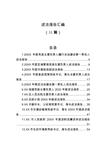 31篇述法报告汇编