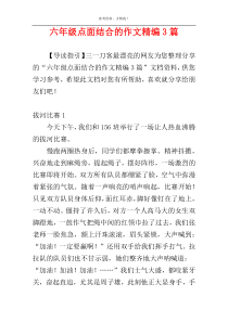 六年级点面结合的作文精编3篇