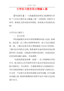 大学实习报告范文精编4篇