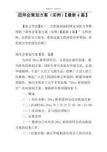 团拜会策划方案（实例）【最新4篇】