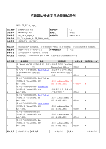 招聘网站设计项目功能测试用例