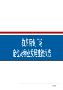 深圳柏龙商业广场改造定位及物业发展建议报告_186PPT