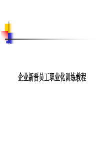 赢在职场经典实用课件企业新晋员工职业化训练教程(完