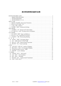 能力素质模型词典招聘应用手册