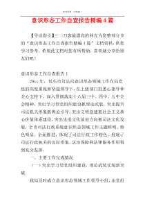 意识形态工作自查报告精编4篇