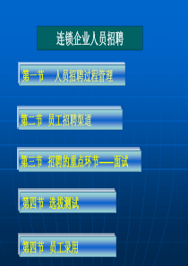 连锁企业人员招聘(PPT 159页)