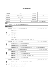 物业公司土建主管职务说明书