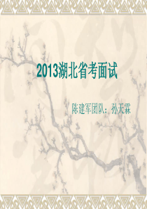 陈建军面试团队孙天霖见面会XXXX湖北省考面试