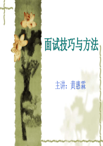 面试技巧与方法