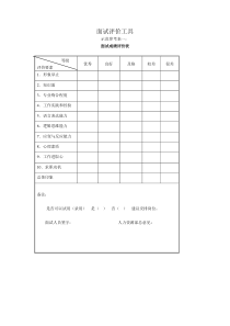 面试评价工具之面试成绩评价表